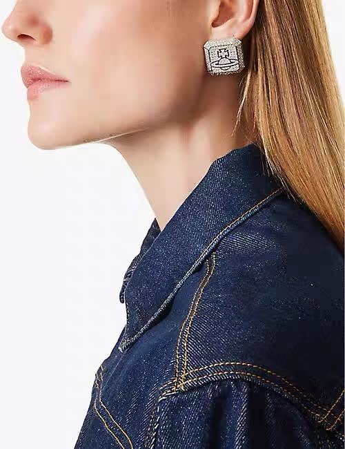 Vivienne Westwood Anglomania Octagon Stud Earrings